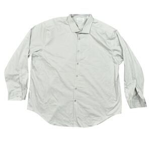 Calvin Klein Gray Shirt 3XL Long Sleeve Infinite Non Iron Slim Fit Stretch